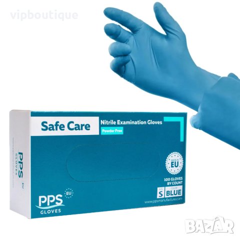 Черни и Сини нитрилни еднократни ръкавици нитрил, снимка 3 - Медицински консумативи - 33715420