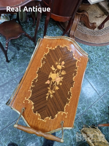 Уникална антикварна английска количка за сервиране , снимка 9 - Антикварни и старинни предмети - 52926835