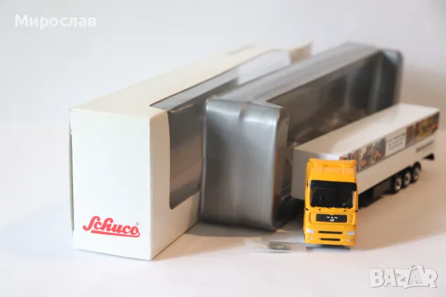 SCHUCO H0 1/87 MAN TGA ВЛЕКАЧ КАМИОН МОДЕЛ КОЛИЧКА, снимка 7 - Колекции - 50323651