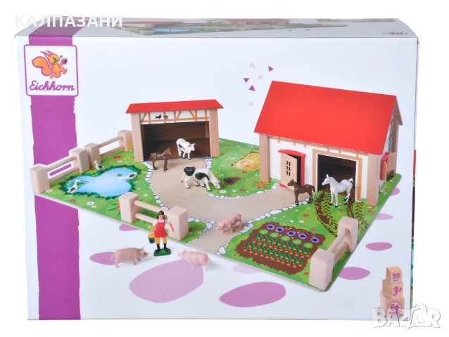 EICHHORN Дървена ферма 20 части 100004309, снимка 2 - Игри и пъзели - 44043740