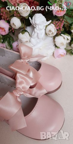 №19-№26, Розови официални обувки за момиче - Балеринки с розова панделка BUBBLE KIDS, снимка 3 - Бебешки обувки - 37387038