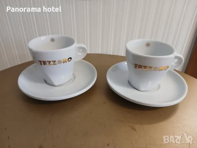 италианска дизайнерска чаша с чинийка за кафе TEZZORO, снимка 7 - Чаши - 50028540
