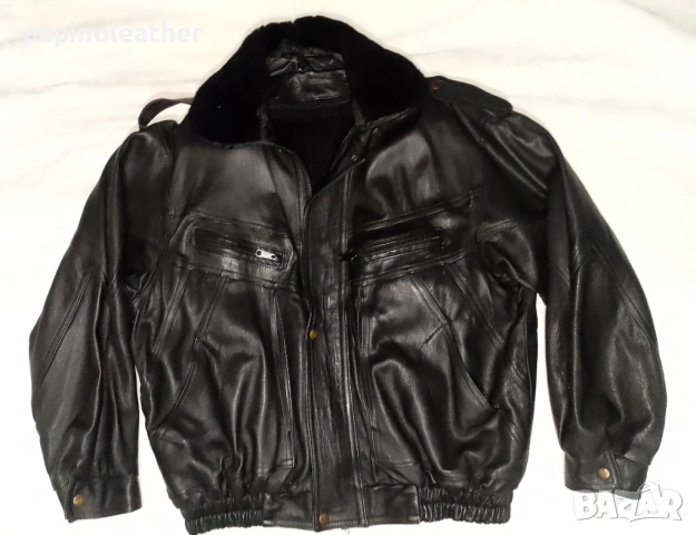 Българско Полицейско Кожено Яке SILVER Пазарджик, снимка 2 - Якета - 52666836