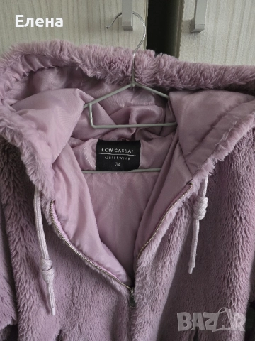 Пухкаво яке, цвят - пепел от рози , снимка 4 - Якета - 52496886