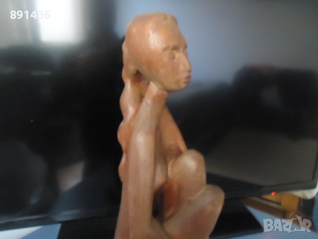 Стара дървена фигура дърворезба абстрактна еротика , снимка 4 - Статуетки - 39218933
