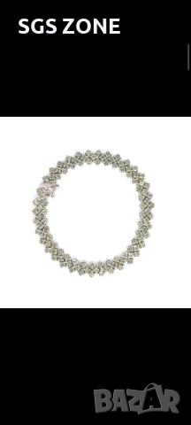 СРЕБЪРНА ГРИВНА С РЯДЪК КАМЪК АПАТИТ, снимка 5 - Гривни - 52392957