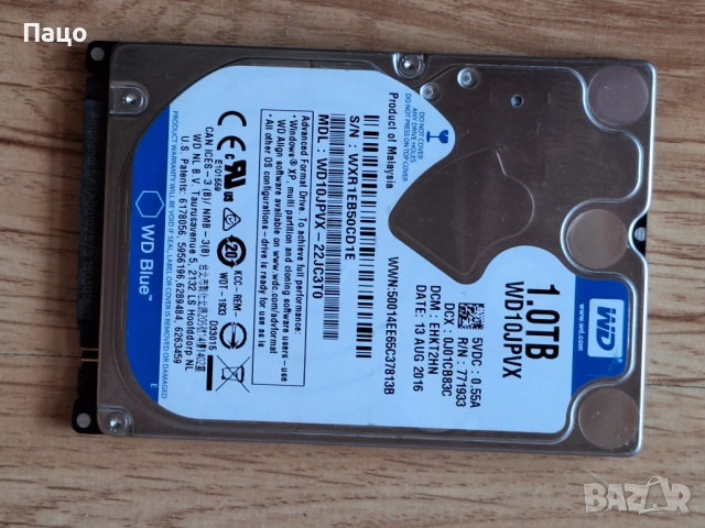 WD 1TB/460 дни/тестван, снимка 5 - Лаптоп аксесоари - 52921798