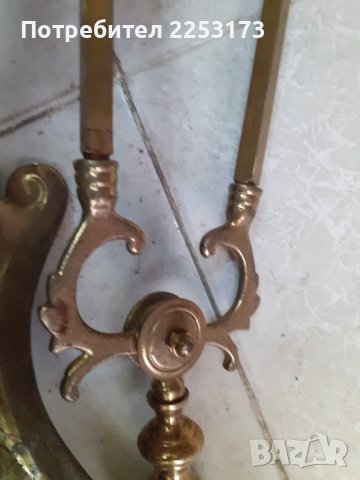 Стари месингови елементи за камина лот, снимка 4 - Декорация за дома - 43314707
