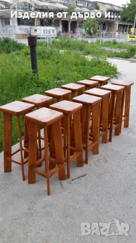 Дървени бар столове по поръчка , снимка 12 - Столове - 48409901