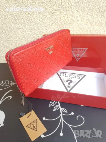Червено портмоне  Guess 1981:K49, снимка 3 - Портфейли, портмонета - 32211309
