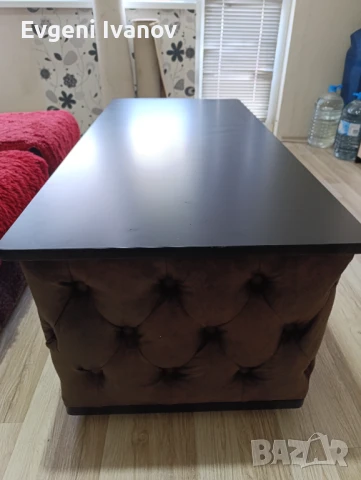 Маса Честърфийлд винтидж кафяво с транспортен дефект, снимка 4 - Маси - 50650217