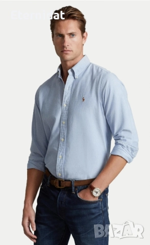 Мъжка синя риза POLO RALPH LAUREN , снимка 16 - Ризи - 51887103