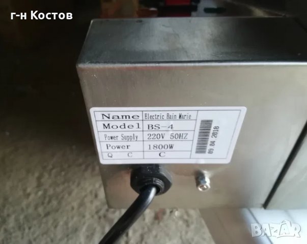 Топла витрина Бен-Мари на ток Работна температура от 30 до 90 градуса, с термостат. 3 вани Цена-490л, снимка 4 - Обзавеждане за заведение - 27665384