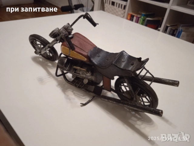 Стар метален мотоциклет и пикап пътна помощ, за декорация, големи, снимка 6 - Колекции - 48563310