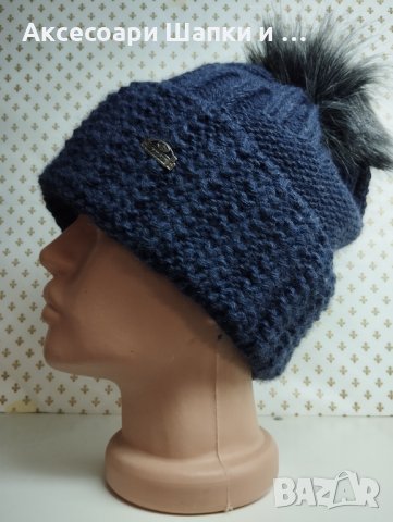 Дамска плетена шапка - мпш35, снимка 3 - Шапки - 43301511