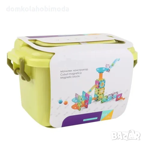 Магнитен конструктор писта за топчета, 64 части, снимка 3 - Конструктори - 47639991