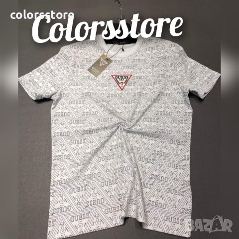 Бяла мъжка тениска Guess кодVL18SD, снимка 1 - Тениски - 30481412