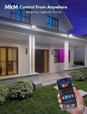 WiFi RGBICWW LED Външни Прожектори Govee Flood Lights - 46р Комплект, снимка 8 - Външни лампи - 52368564