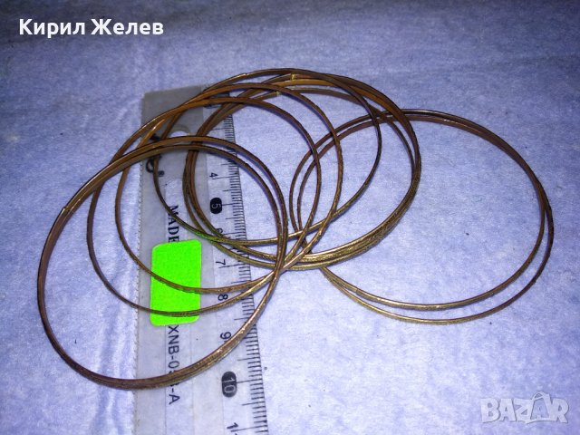 ЛОТ ТЪНКИ СТИЛНО ОРНАМЕНТИРАНИ СТОМАНЕНИ БРОНЗИРАНИ ГРИВНИ 37928, снимка 3 - Гривни - 40810525