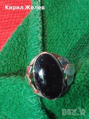 Старинен СКЪПОЦЕНЕН ФЛОРАЛЕН СРЕБЪРЕН РЕТРО АРТ НУВО ПРЪСТЕН ВИСОКА ПРОБА СРЕБРО с ЧЕРЕН ОНИКС 30173, снимка 18 - Антикварни и старинни предмети - 42845792