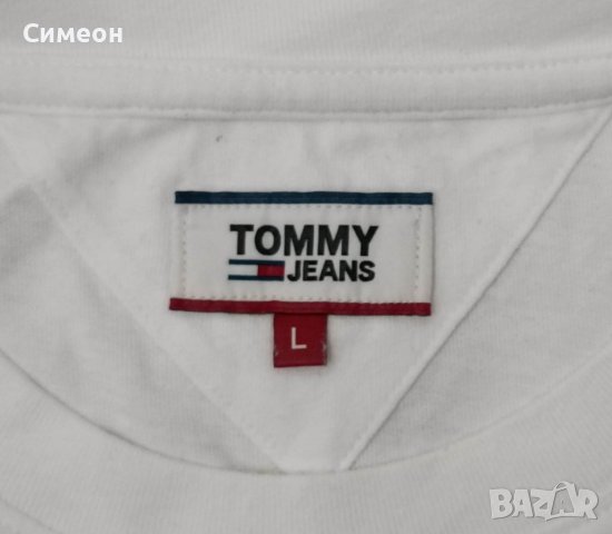 Tommy Jeans Logo T-Shirt оригинална тениска L памук фланелка Hilfiger, снимка 3 - Тениски - 39513684