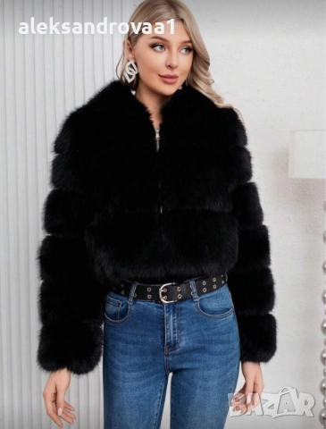 ✨ Пухкаво палто с качулка – ХИТ модел! , снимка 5 - Палта, манта - 52735018