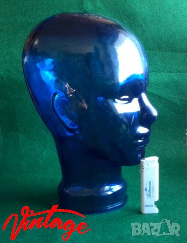 Голяма стъклена глава, снимка 8 - Други ценни предмети - 37220447