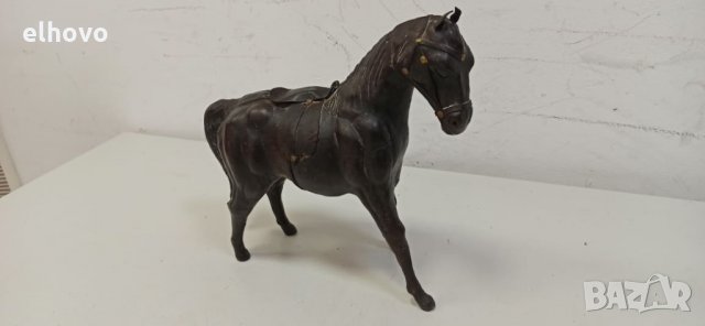 Фигура на кон с естествена кожа, снимка 6 - Антикварни и старинни предмети - 32930595