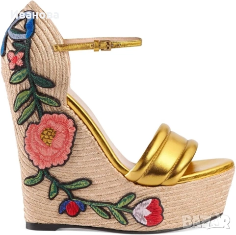 Оригинални дамски сандали GUCCI, снимка 3 - Сандали - 53063278