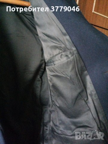 Тъмно син мъжки балтон, снимка 8 - Палта - 43652434