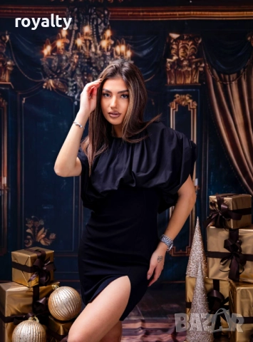 Черна Дамска Рокля , снимка 4 - Рокли - 52884867