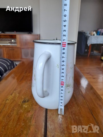 Стара емайлирана кана, снимка 4 - Други ценни предмети - 43156059