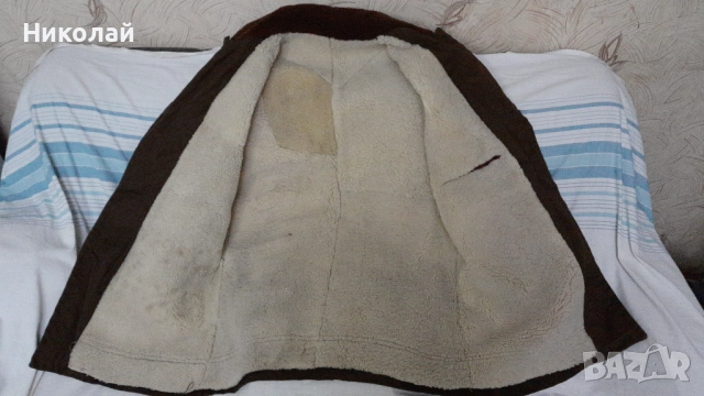 Старо мъжко зимно палто / кожух от кожа / шуба, снимка 2 - Палта - 52589808