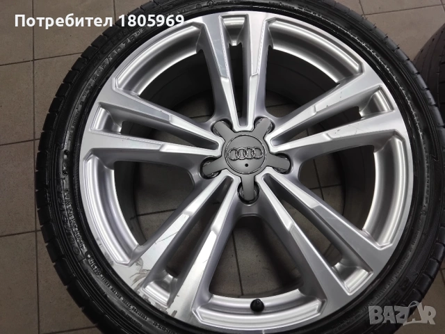 4бр. ал. джанти Audi (оригинални) 7,5x18 , 5x112 , ET51 централен отвор 57,1мм, снимка 2 - Гуми и джанти - 53560876
