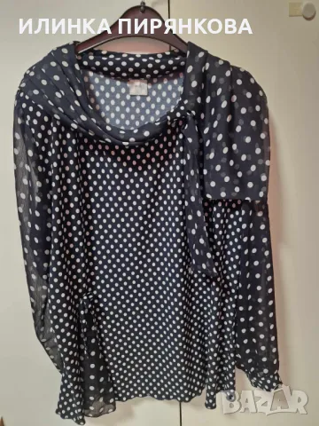 Елегантни дамски блузи с жабо, снимка 6 - Блузи с дълъг ръкав и пуловери - 48985294