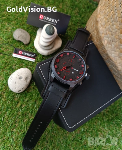 Мъжки часовник – CURREN Black + ПОДАРЪК, снимка 2 - Мъжки - 53138887