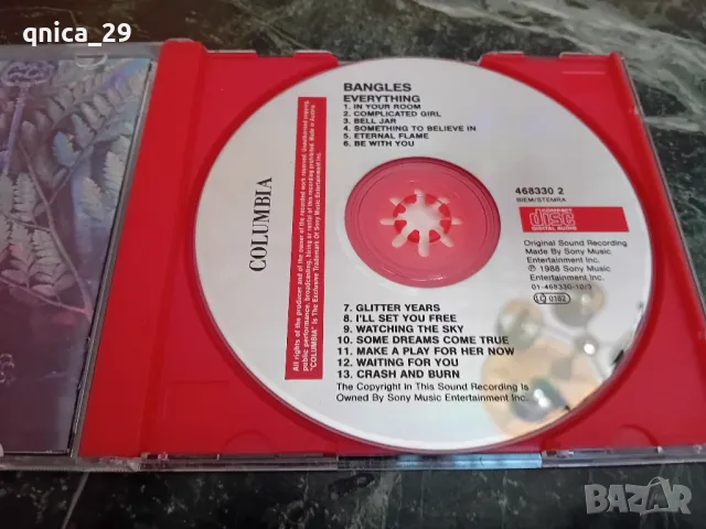 Bangles -Everything, снимка 3 - CD дискове - 48834386