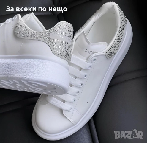 Alexander McQueen Дамски Маратонки С Камъни С Кутия👟Дамски Спортни Обувки С Кристали Код S86, снимка 2 - Маратонки - 52417261