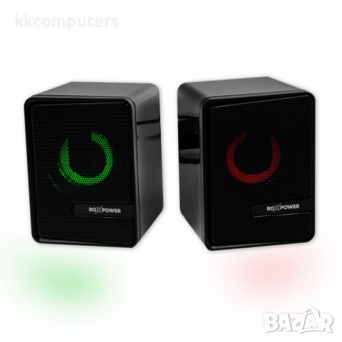 Гейминг аудио колони 2.0 ROXPOWER RAPTOR X-BASS с пасивна бас мембрана      Производител: Roxpower  , снимка 3 - Тонколони - 44030535