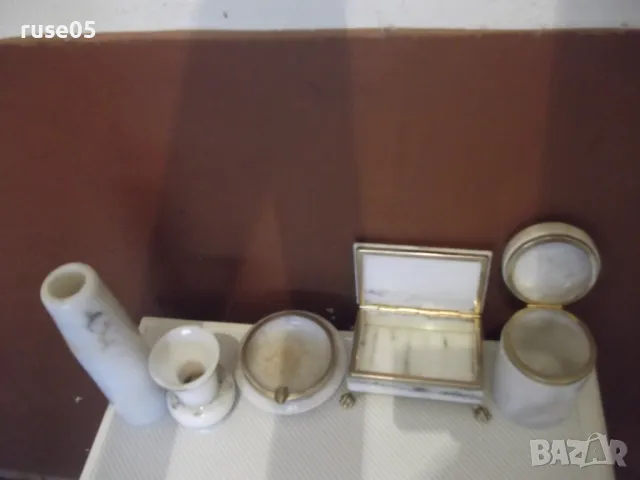 Комплект от 5бр. мраморен от магазин"Минералсувенир" от соца, снимка 3 - Други стоки за дома - 47397555