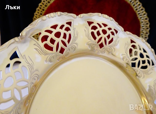 Бронзова чиния,плато,ажур,барок. , снимка 2 - Антикварни и старинни предмети - 35649202