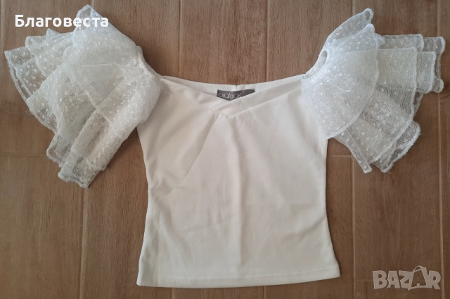 Блуза (топ) с бухнали ръкави 