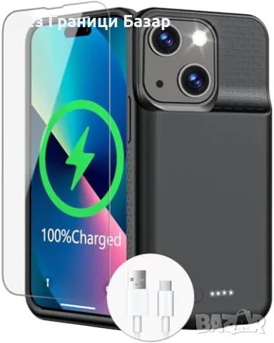 Нов 15W Батерия Кейс 7000mAh за iPhone 15/15 Pro Айфон заряден калъф, снимка 1 - Калъфи, кейсове - 48891128