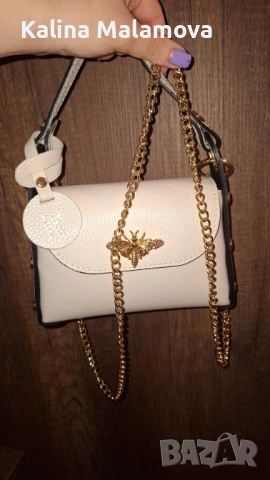 Оригинална кожена чанта Anna Luchini, снимка 3 - Чанти - 53515634