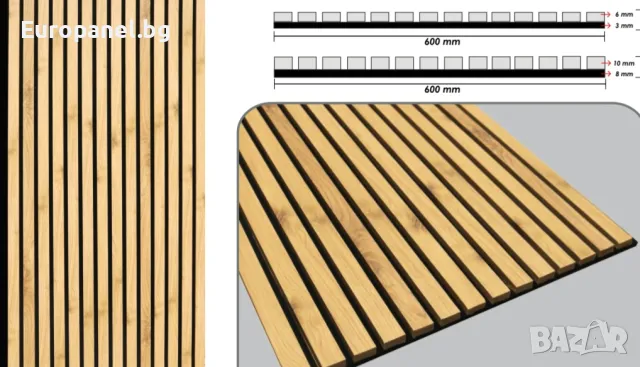 Декоративен стенен панел - MDF с PVC покритие - Цвят: Дървесен - 60 x 275 см (Размер 2)