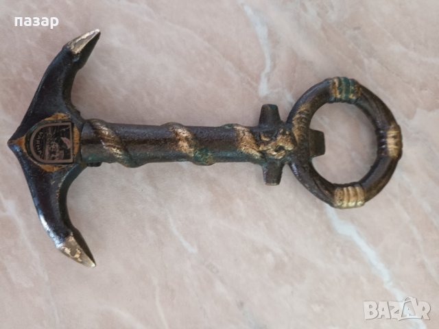 Тирбушон отварачка котва изцяло бронз, снимка 4 - Антикварни и старинни предмети - 43801177