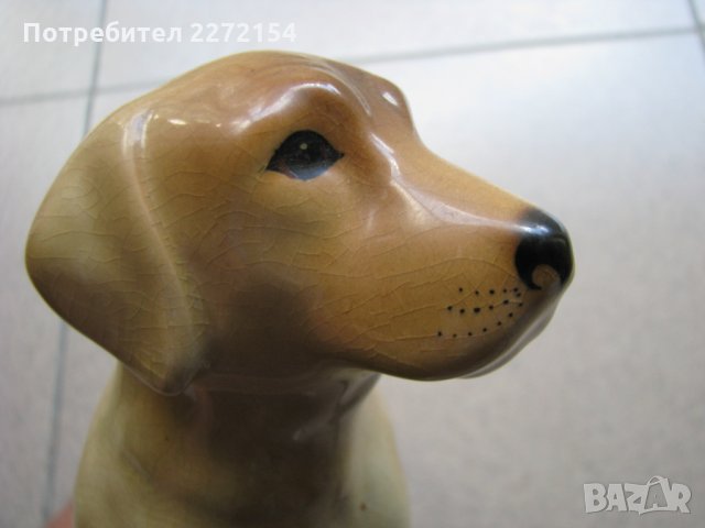 Порцеланова статуетка куче, снимка 1 - Антикварни и старинни предмети - 28539923