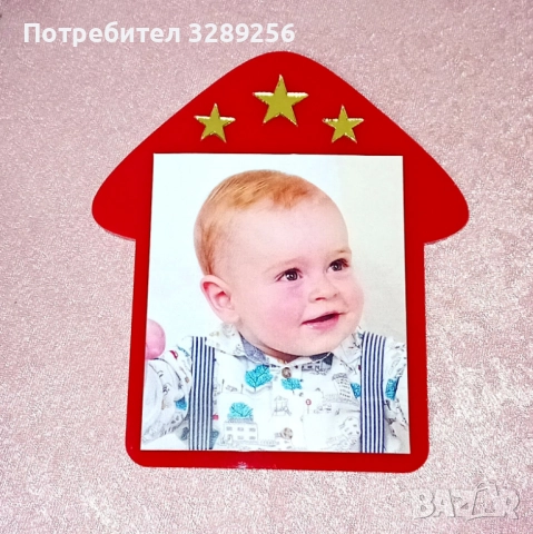 Коледен магнит със снимка Къщичка, Коледа, персонализиран, подарък, украса