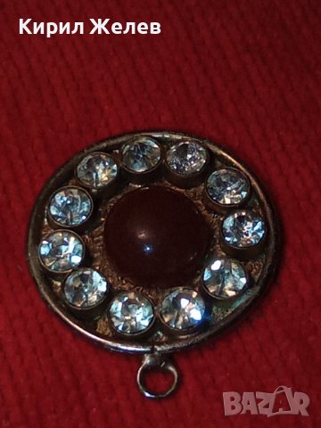 СТАР ПОСРЕБРЕН АРТ ДЕКО РЕТРО МЕДАЛЬОН с ШЛИФАВАН ЧЕРВЕН КЕХЛИБАР ФАТУРАН и ФАСЕТИРАНИ ЦИРКОНИ 29364, снимка 16 - Антикварни и старинни предмети - 37720118