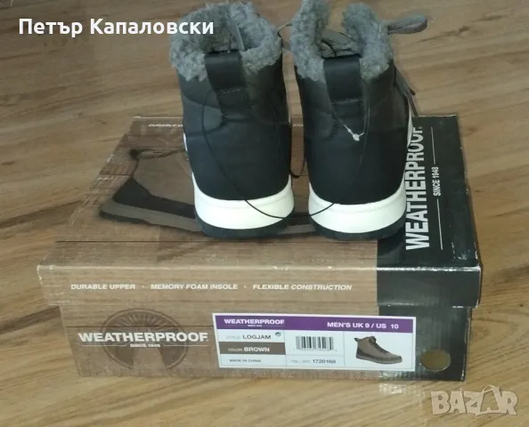 Зимни мъжки обувки ботуши WEATHERPROOF номер 46
Налични номера 43 44 45 46 Ограничителни бройки., снимка 5 - Мъжки боти - 48562869